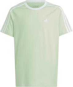 adidas 3 STRIPES T-Shirt Kinder semi green spark-white