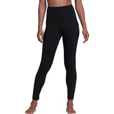 Rückansicht von adidas Yoga Essential 7/8-Tights Damen black