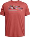 Under Armour Wordmark Funktionsshirt Herren - sedona red-silt
