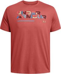 Under Armour Wordmark Funktionsshirt Herren - sedona red-silt