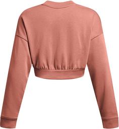 Rückansicht von Under Armour Rival Terry Sweatshirt Damen canyon pink-white