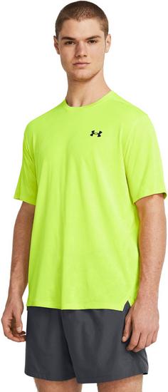 Rückansicht von Under Armour Tech Vent Geode Funktionsshirt Herren high vis yellow-black