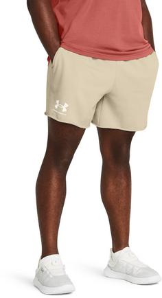 Rückansicht von Under Armour Rival Terry Sweatshorts Herren khaki base-onyx white