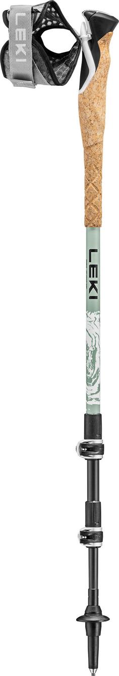 Rückansicht von LEKI Cross Trail Carbon Wanderstock white-envy-black