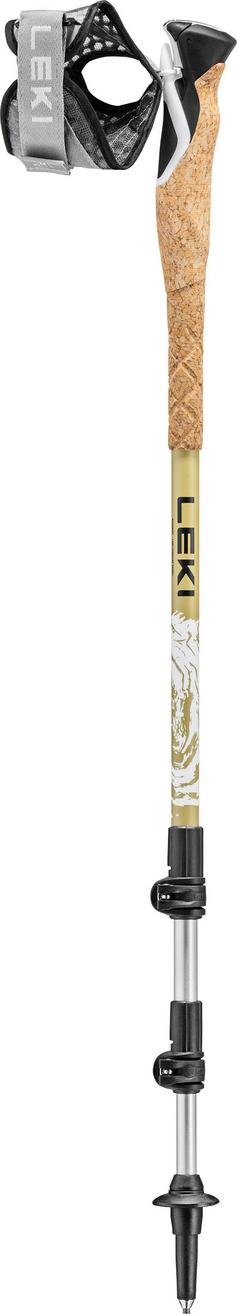 Rückansicht von LEKI Cross Trail TA Wanderstock white-goldbrown-black