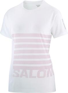 Salomon SENSE AERO Funktionsshirt Damen white-beetroot purple