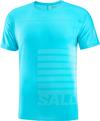 Salomon SENSE AERO Funktionsshirt Herren - peacock blue-white