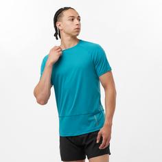 Rückansicht von Salomon CROSS RUN Funktionsshirt Herren tahitian tide