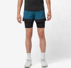 Rückansicht von Salomon CROSS Funktionsshorts Herren deep dive-deep black