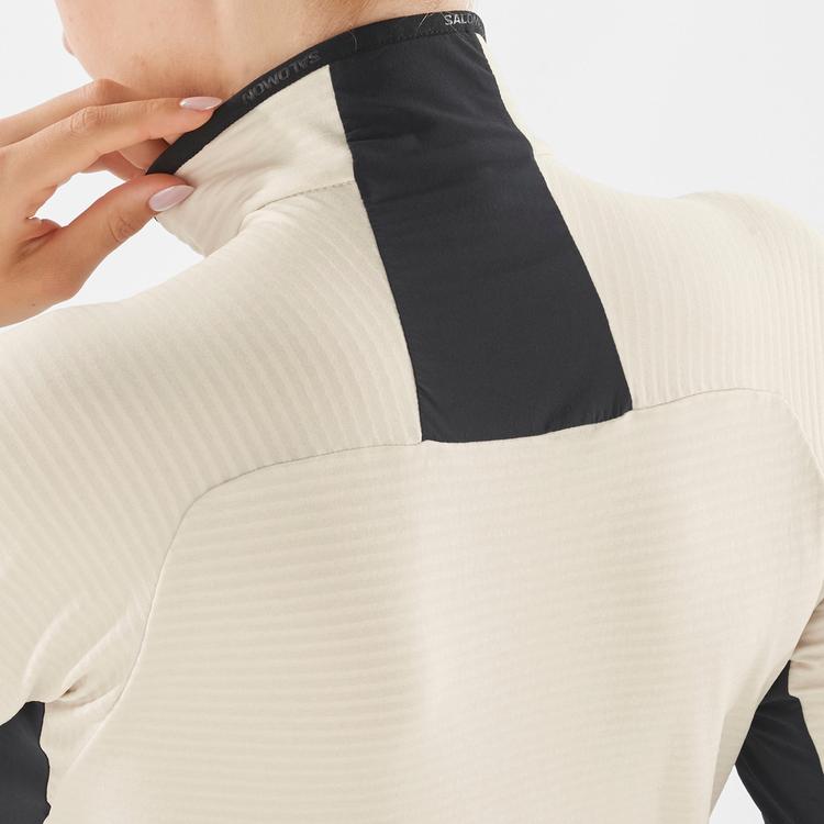 Salomon Salomon ESSENTIAL LIGHTWARM Fleecejacke Damen - rainy day-deep black - 2 | SportScheck