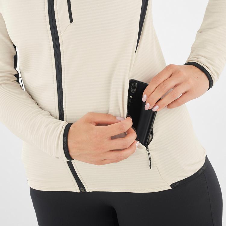 Salomon Salomon ESSENTIAL LIGHTWARM Fleecejacke Damen - rainy day-deep black - 4 | SportScheck