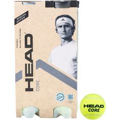 HEAD 2x4B HEAD CORE Tennisball gelb