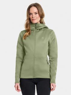 Rückansicht von Didriksons ANNELI 2 Fleecejacke Damen light moss