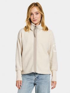 Rückansicht von Didriksons ALEXA 3 Fleecejacke Damen white foam