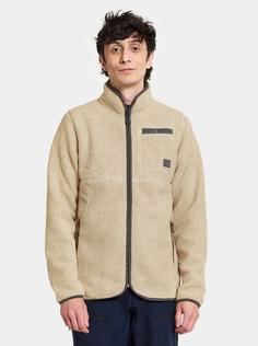 Rückansicht von Didriksons PHOENIX Fleecejacke Herren clay beige