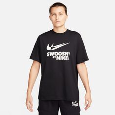 Rückansicht von Nike T-Shirt Damen black-sail