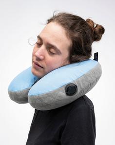 Rückansicht von COCOON Air Core Pillow Ultralight, U-förmige Reisekissen light-blue-grey