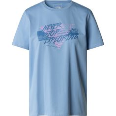 The North Face FOUNDATION TRACES GRAPHIC T-Shirt Damen steel blue