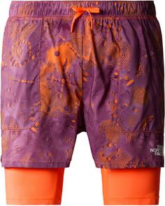 The North Face SUNRISER 2IN1 Funktionsshorts Herren vivid flame trailglyph