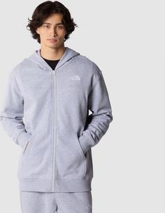 Rückansicht von The North Face Essential Sweatjacke Herren tnf light grey heather