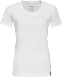 Jack Wolfskin PEAK GRAPHIC Funktionsshirt Damen stark white