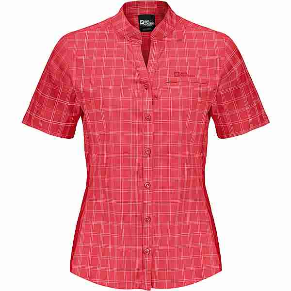 Jack Wolfskin NORBO Funktionsbluse Damen vibrant red check