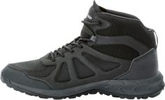 Rückansicht von Jack Wolfskin WOODLAND 2 TEXAPORE MID Wanderschuhe Herren black