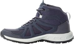 Rückansicht von Jack Wolfskin WOODLAND 2 TEXAPORE MID Wanderschuhe Damen graphite