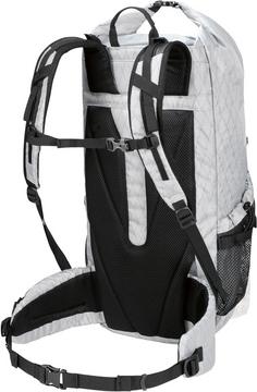 Rückansicht von Jack Wolfskin WANDERMOOD ROLLTOP 30 Wanderrucksack rainstorm