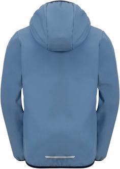 Rückansicht von Jack Wolfskin FOURWINDS Softshelljacke Kinder elemental blue