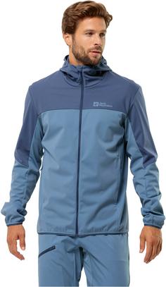 Rückansicht von Jack Wolfskin FELDBERG Softshelljacke Herren elemental blue