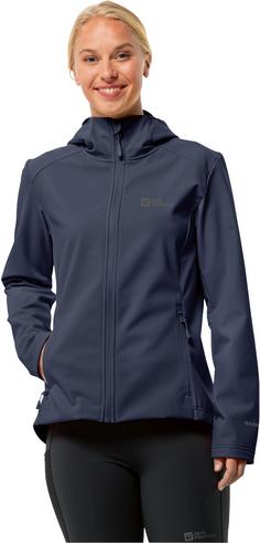 Rückansicht von Jack Wolfskin BORNBERG Softshelljacke Damen night blue