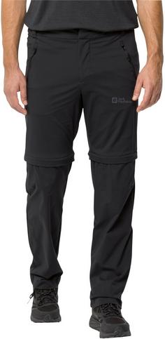 Rückansicht von Jack Wolfskin GLASTAL Zipphose Herren black