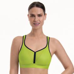 Rückansicht von ANITA AIR CONTROL DELTA PAD Sport-BH Damen apple green