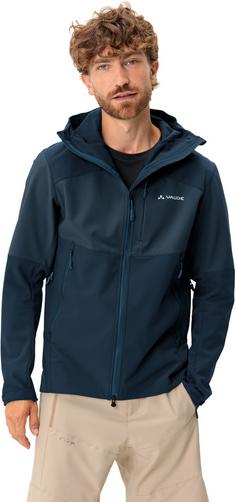 Rückansicht von VAUDE Roccia II Softshelljacke Herren dark sea uni