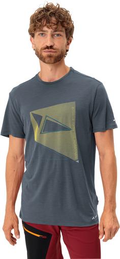 Rückansicht von VAUDE Merino Tekoa Funktionsshirt Herren heron