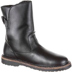 Rückansicht von Birkenstock Uppsala Sherling Stiefel Damen black