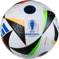 Rückansicht von adidas EURO 2024 PRO Fussballliebe Fußball white-black-glory blue