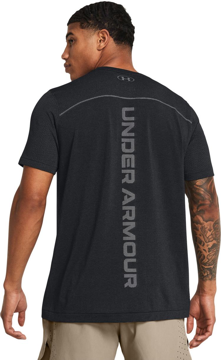 Under Armour Under Armour Rush Wordmark Funktionsshirt Herren - black-mod gray-black - 1 | SportScheck