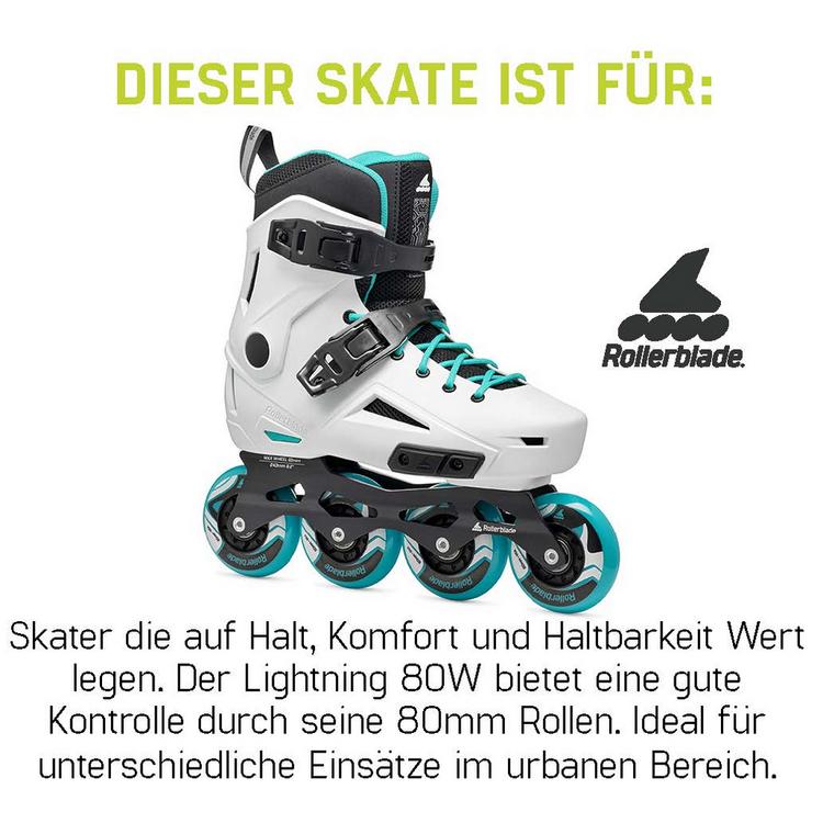 ROLLERBLADE ROLLERBLADE LIGHTNING Fitness Skates Damen - white-aqua - 4 | SportScheck