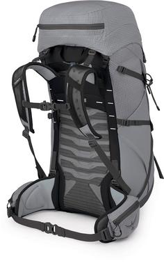 Rückansicht von Osprey Talon Pro 40 Wanderrucksack Herren silver lining