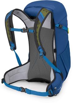 Rückansicht von Osprey Hikelite Tour 32 Wanderrucksack astology blue-blue flame