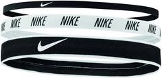 Nike MIXED WIDTH 3 PK Haarband Damen black-white-black