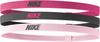 Nike ELASTIC 2.0 3 PK Haarband Damen - spark-gridiron-pink glaze