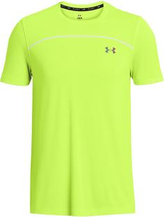 Under Armour Rush Wordmark Funktionsshirt Herren high-vis yellow-white-black