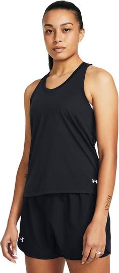 Rückansicht von Under Armour STREAKER Funktionstank Damen black-reflective