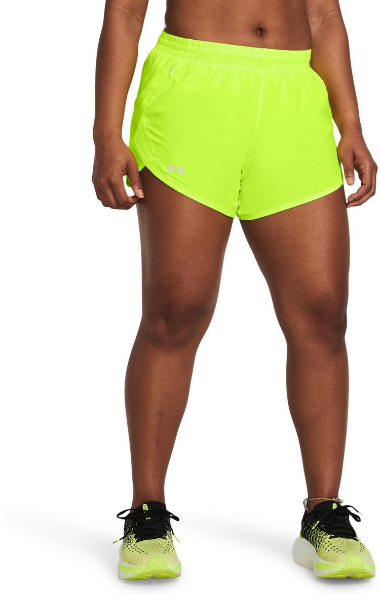 Under Armour Under Armour UA FLY BY 3 SHORTS Laufshorts Damen - high-vis yellow-high-vis yellow-reflective - 0 | SportScheck
