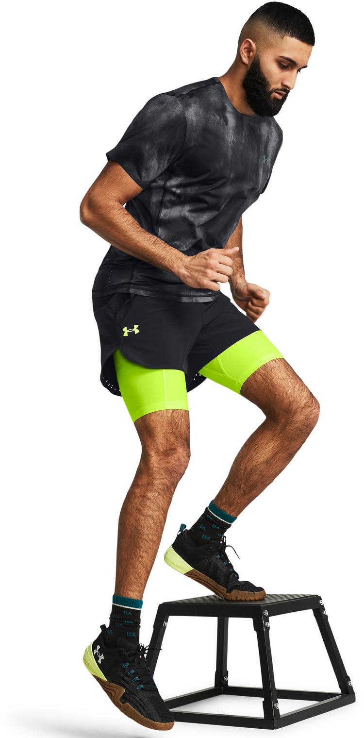 Under Armour Under Armour Peak Funktionsshorts Herren - black-high-vis yellow-high-vis yellow - 3 | SportScheck