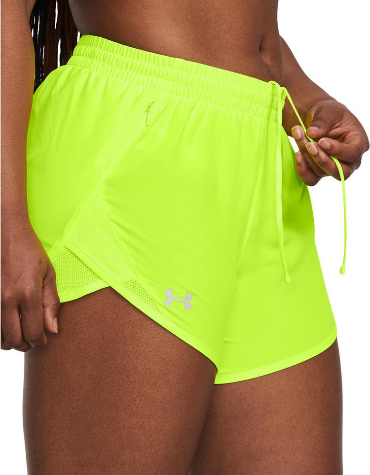 Under Armour Under Armour UA FLY BY 3 SHORTS Laufshorts Damen - high-vis yellow-high-vis yellow-reflective - 3 | SportScheck