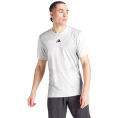 Rückansicht von adidas Freelift Pro Tennisshirt Herren grey one